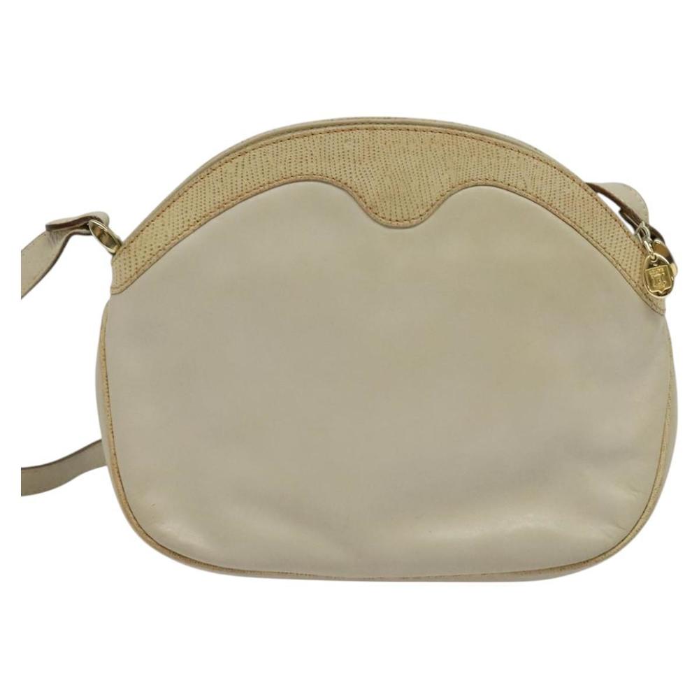 CELINE Shoulder Bag Leather Gold Beige Auth BA2040 - Picture 2 of 16